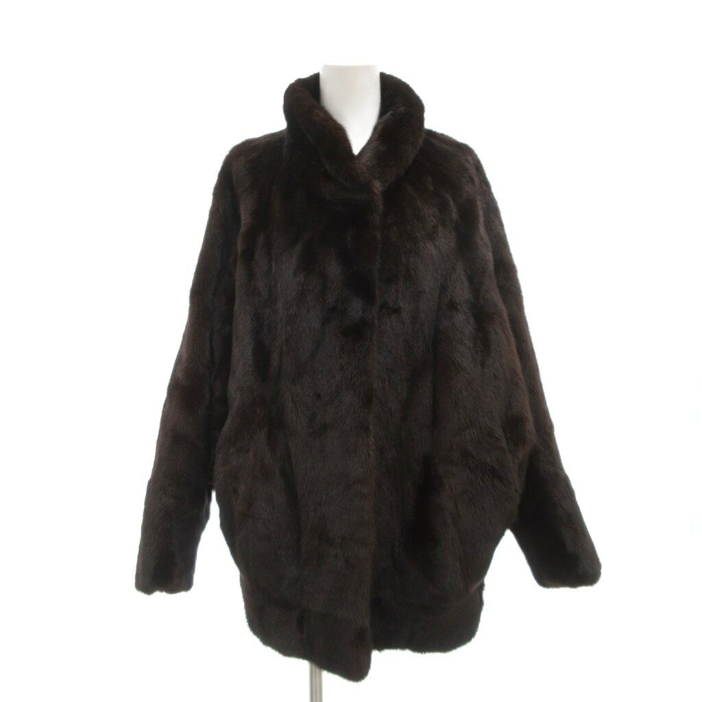 エンバ EMBA BLACKGLAMA ブラックグラマ ミンクファーコート 毛皮 ミドル ハーフ丈 ダークブラウン /UO ■GY17 レディース  260210
