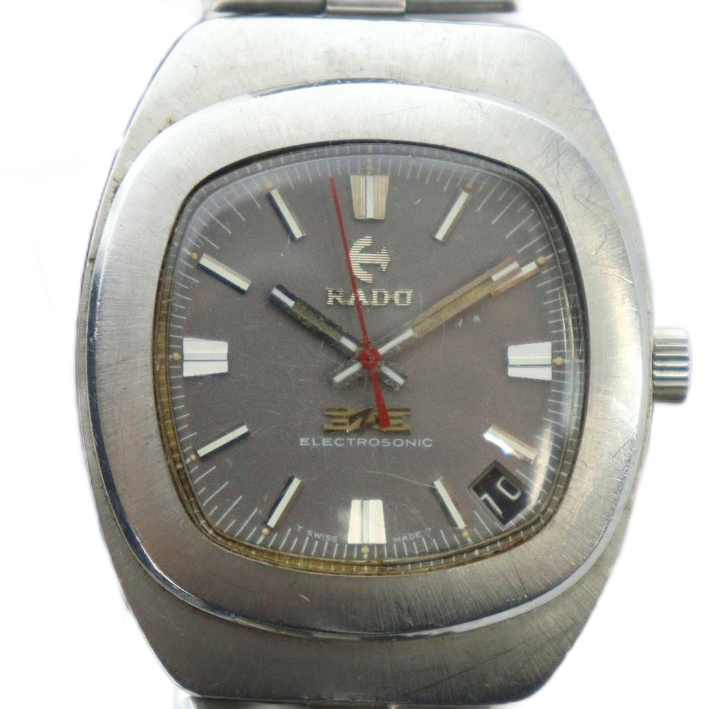 【中古】ラドー RADO ジャンク品 ELECTROSONIC エレクトロソニック デート 音叉 腕時計 ウォッチ クォーツ デイト カレンダー付き シルバー色 ■GY18 /MQ メンズ 【ベクトル 古着】 260131