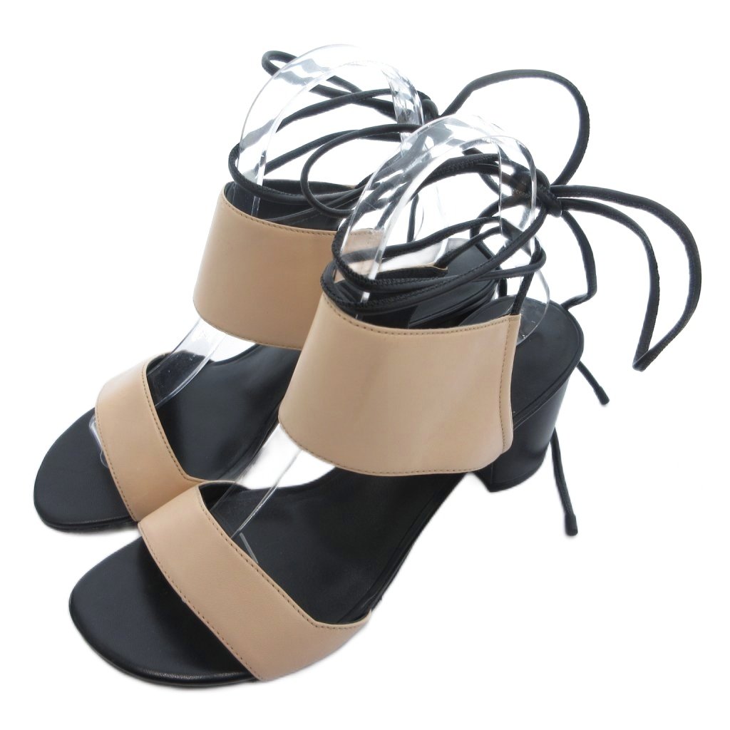 【中古】3.1 フィリップリム 3.1 phillip lim アンクルストラップ サンダル 靴 シューズ 37 レースアップ レザー ベージュ /NU ■GY44 レディース 【ベクトル 古着】 260227