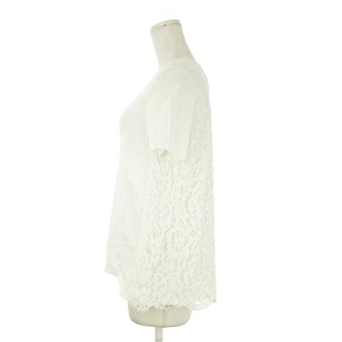 【中古】ミラオーウェン Mila Owen バックレースカットソー F 白 ホワイト ラウンドネック 半袖 切替 /CK16 ■GY99 レディース 【ベクトル 古着】 260204 vectorpremium-18866962 ブランド古着ベクトルプレミアム店 サンプル画像3