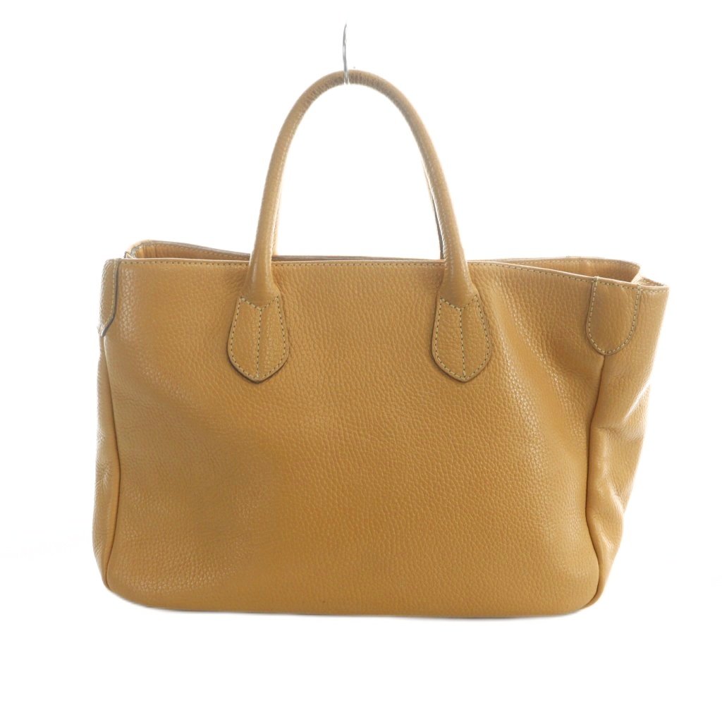 【中古】ADMJ アクセソワ Accessoires De Mademoiselle トートバッグ ハンド ロゴ レザー オレンジ ■GY18 /MQ レディース 【ベクトル 古着】 260130