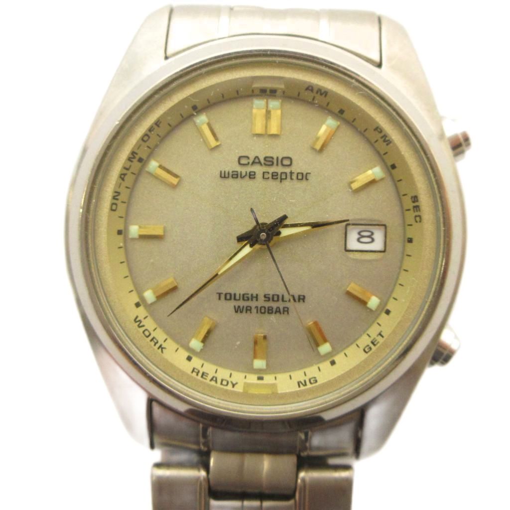 樂天商城 - 【中古】カシオ CASIO WVQ-110TDJ 腕時計 ウォッチ ソーラー カレンダー付き ロゴ シルバー色 ■GY18 /MQ メンズ 【ベクトル 古着】 260408