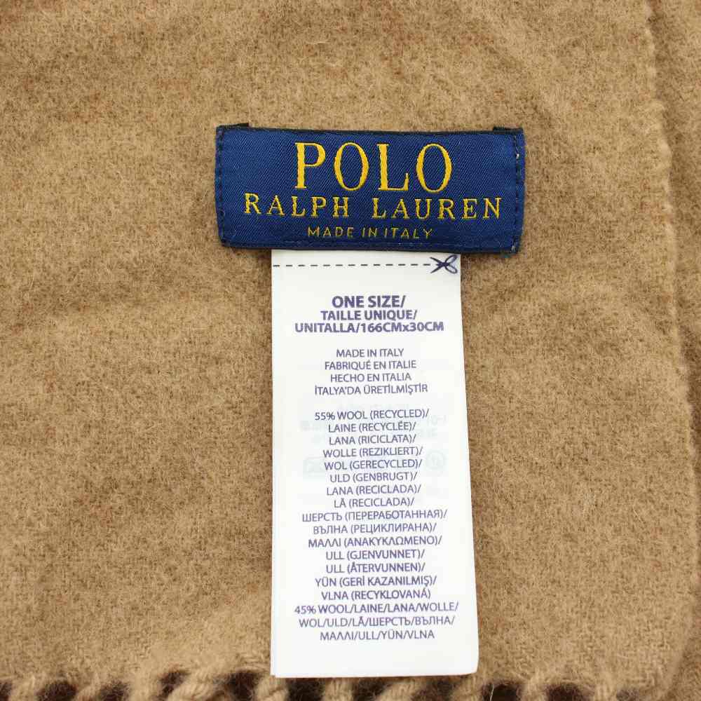 【中古】ポロ ラルフローレン POLO RALPH LAUREN イタリア製 マフラー ストール ウ...