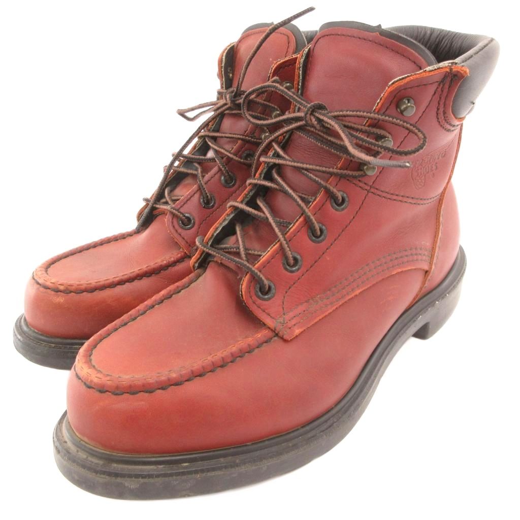 【中古】レッドウィング REDWING 202 ワークブーツ USA製 レザー ショート Uチップ 7.5 赤茶 ブラウン /JS ■GY18 メンズ 【ベクトル 古着】 260223
