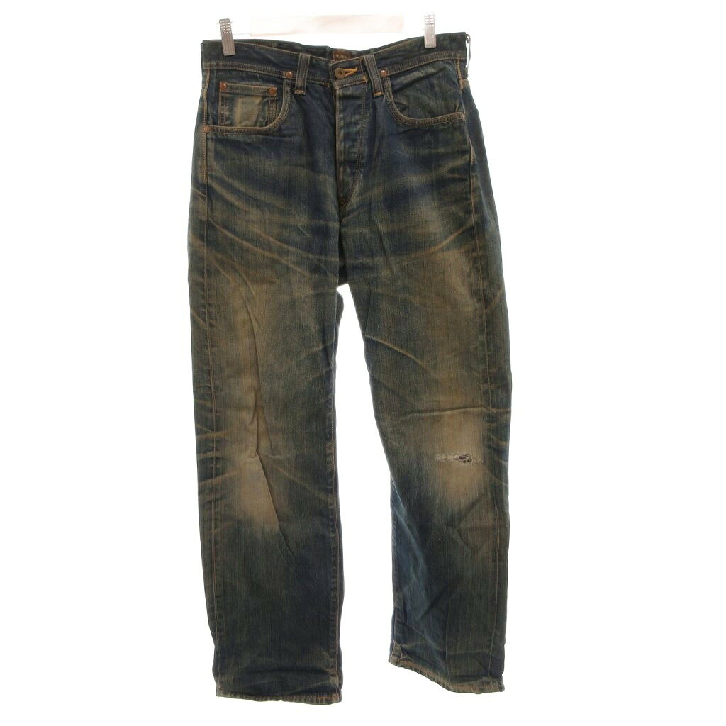 【中古】リー LEE 1101 デニムパンツ ジーンズ ストレート セルビッチ ボタンフライ 31×33 インディゴ /FF ■GY12 メンズ 【ベクトル 古着】 260325