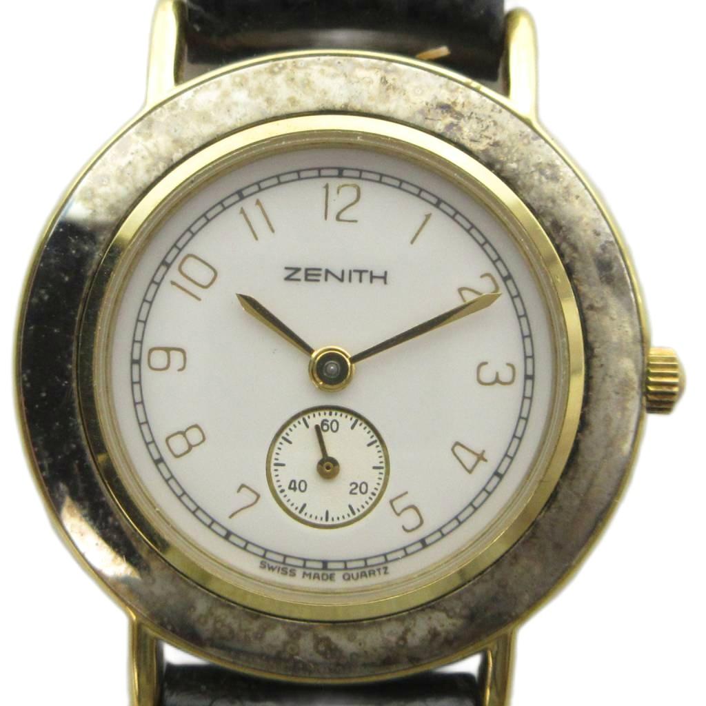 NIXON - 【中古】ゼニス ZENITH 19.0070.880 腕時計 ヴィンテージ アンティーク ウォッチ スモセコ クォーツ レザーベルト 白文字盤 ゴールドカラー 金色 ■GY11 /MQ レディース 【ベクトル 古着】 260505