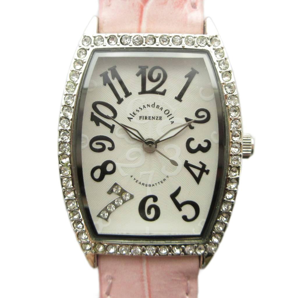 SWATCH - 【中古】アレサンドラオーラ ALESSANDRA OLLA AO-1010L 腕時計 ウォッチ クォーツ レザーベルト ラインストーン シルバー色 ■GY18 /MQ レディース 【ベクトル 古着】 260428