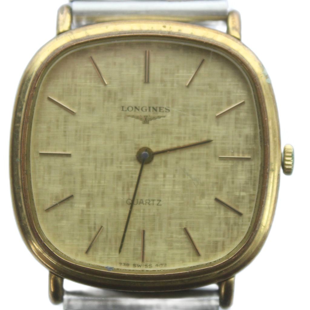 【中古】ロンジン LONGINES 腕時計 ウォッチ クォーツ スクエア ロゴ シルバー色 ■GY18 /MQ メンズ 【ベクトル 古着】 260314