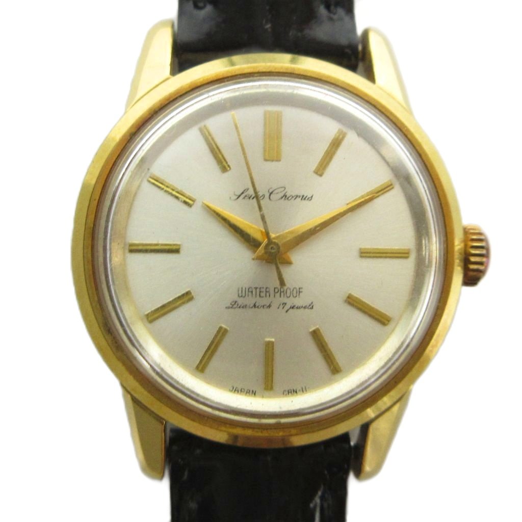 Other - 【中古】セイコー SEIKO CHORUS コーラス 腕時計 ウォッチ 手巻き レザーベルト 21石 ゴールドカラー 金色 ■GY11 /MQ レディース 【ベクトル 古着】 260407