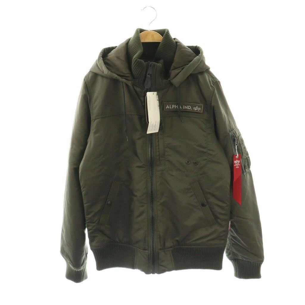 Rakuten - 【中古】未使用品 アルファ ALPHA フライトジャケット フーディー L カーキ TA1170-076 /DF ■GY12 メンズ 【ベクトル 古着】 260326