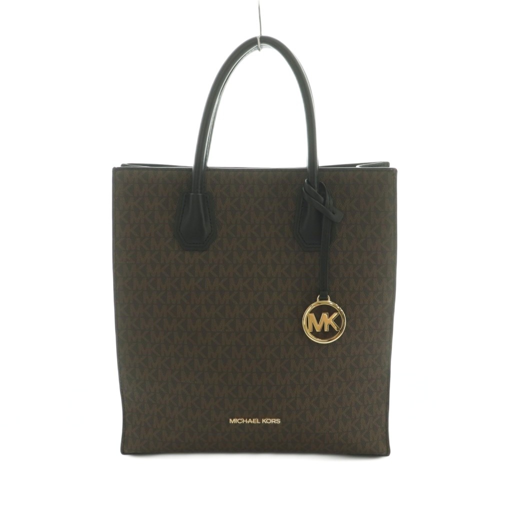 Rakuten - 【中古】マイケルコース MICHAEL KORS ハンドバッグ モノグラム柄 茶 /MI ■GY18 レディース 【ベクトル 古着】 260331