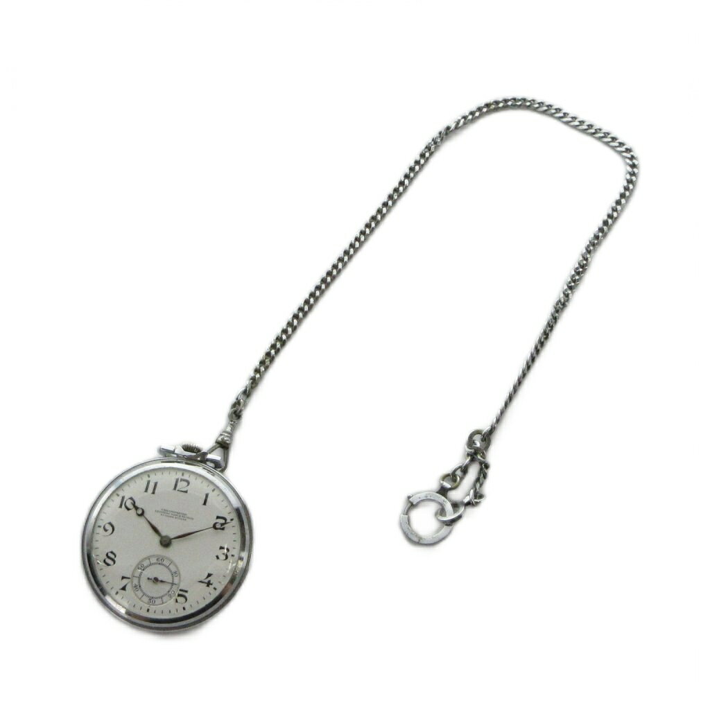 ブランド古着ベクトルプレミアム店の【中古】レオニダス Leonidas ジャンク品 CHRONOMETER クロノメーター 懐中時計 ヴィンテージ ウォッチ クォーツ 白文字盤 スモセコ スモールセコンド シルバー色 ■GY11 /MQ その他 【ベクトル 古着】 260507｜アングル3