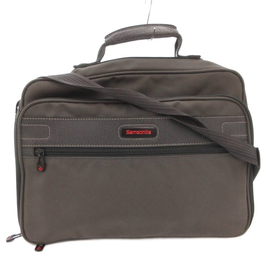 C, D, T, R, W - 【中古】サムソナイト Samsonite ブリーフケース ハンドバッグ ショルダー 2WAY ビジネス ロゴ ナイロン グレー /FF ■GY18 【ベクトル 古着】 260408