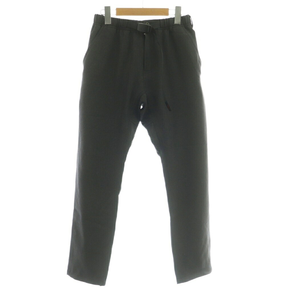 褲子 - 【中古】グラミチ GRAMICCI WOOL LIKE SLACKS PANT ウールライクスラックスパンツ クライミング ジップフライ ワンカラー ベルト ロゴ S グレー GMP4-FJP15 /BB ■GY19 メンズ 【ベクトル 古着】 260412