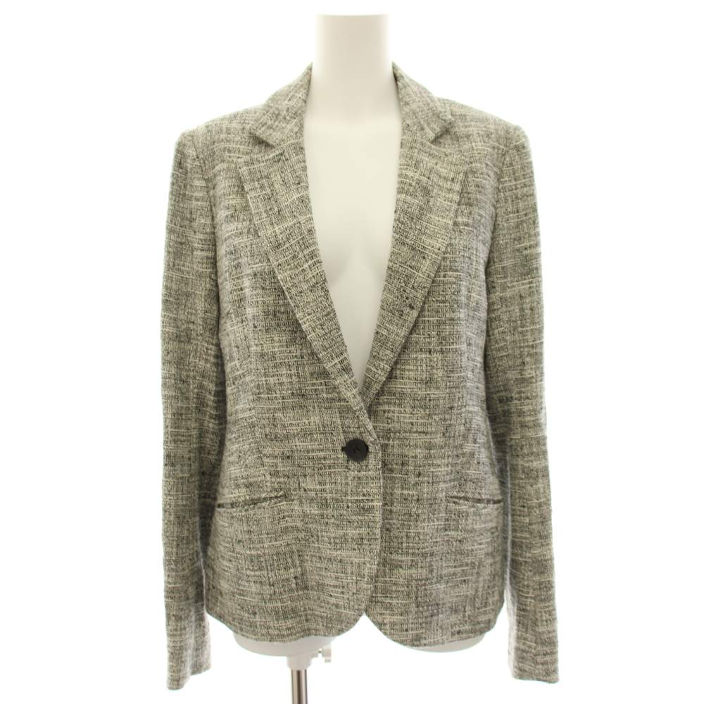 セオリー Theory DEFYING AZURINE N テーラードジャケット シングル 1B ツイード 4 グレー 01-2104144 /HN ■GY03 レディース  260413