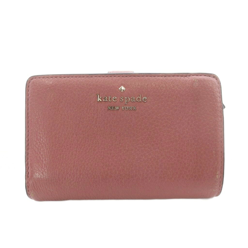 樂天商城 - 【中古】ケイトスペード KATE SPADE 二つ折り財布 小銭入れあり レザー ロゴ ピンク /SR ■GY11 レディース 【ベクトル 古着】 260410