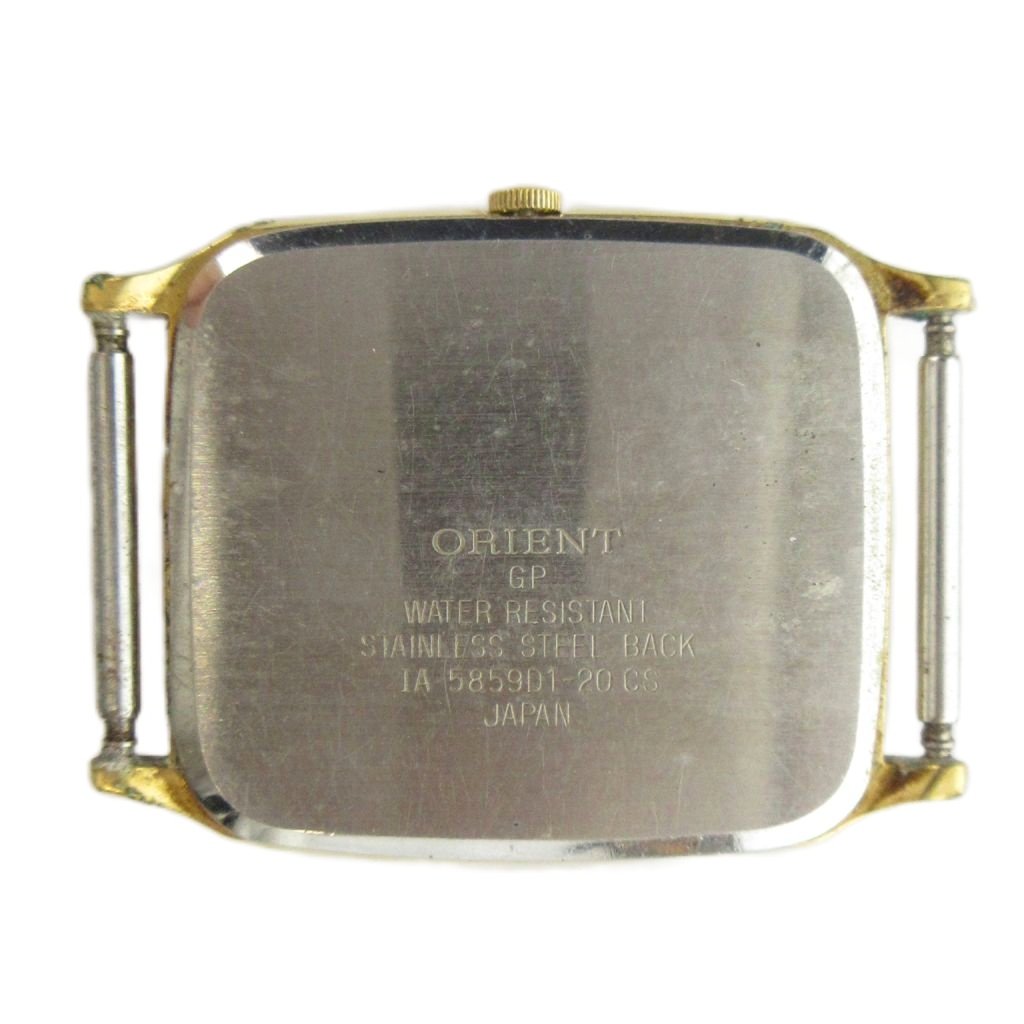 ブランド古着ベクトルプレミアム店の【中古】オリエント ORIENT ジャンク品 58519D12-940 VX 腕時計 ウォッチ ケースのみ クォーツ スクエア ゴールド色 ■GY18 /MQ メンズ 【ベクトル 古着】 260421｜アングル2