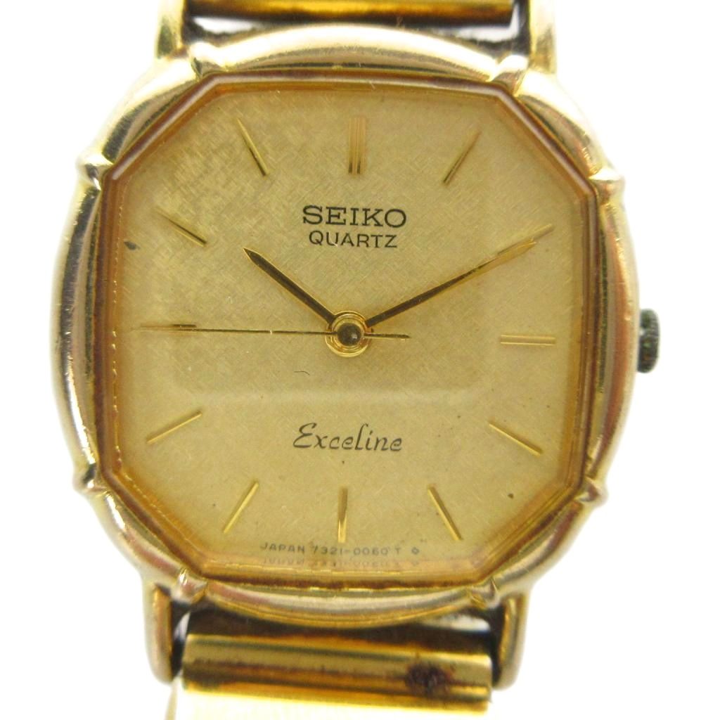 Other - 【中古】セイコー SEIKO ジャンク品 Exceline エクセリーヌ 7321-5030 10K SS 腕時計 ウォッチ クォーツ ゴールドカラー 金色 ■GY18 /MQ レディース 【ベクトル 古着】 260421