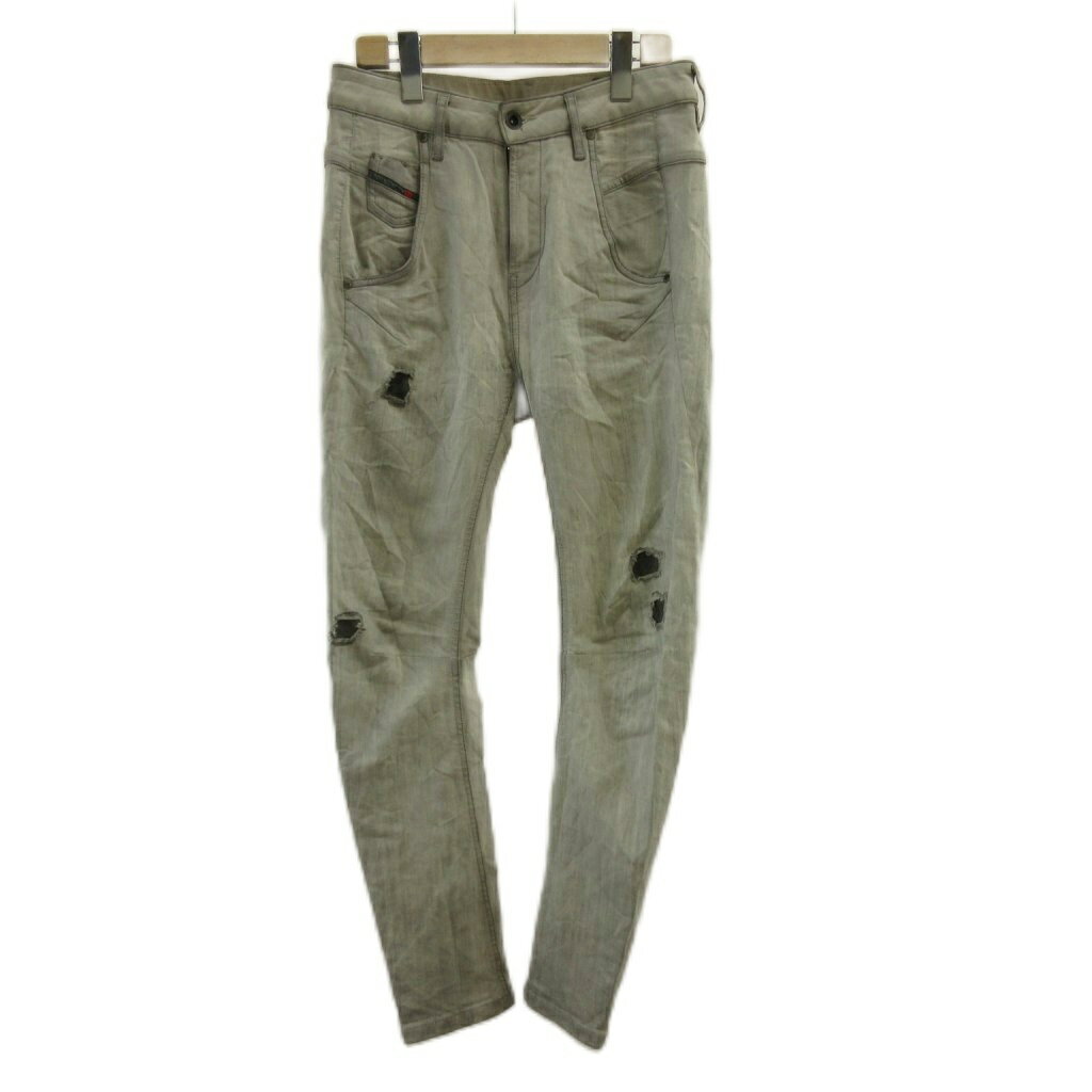 ディーゼル DIESEL デニム ジーンズ ファイザ FAYZA テーパードシルエット 23 グレー ダメージ加工 無地 /PP ■GY99 メンズ  260417