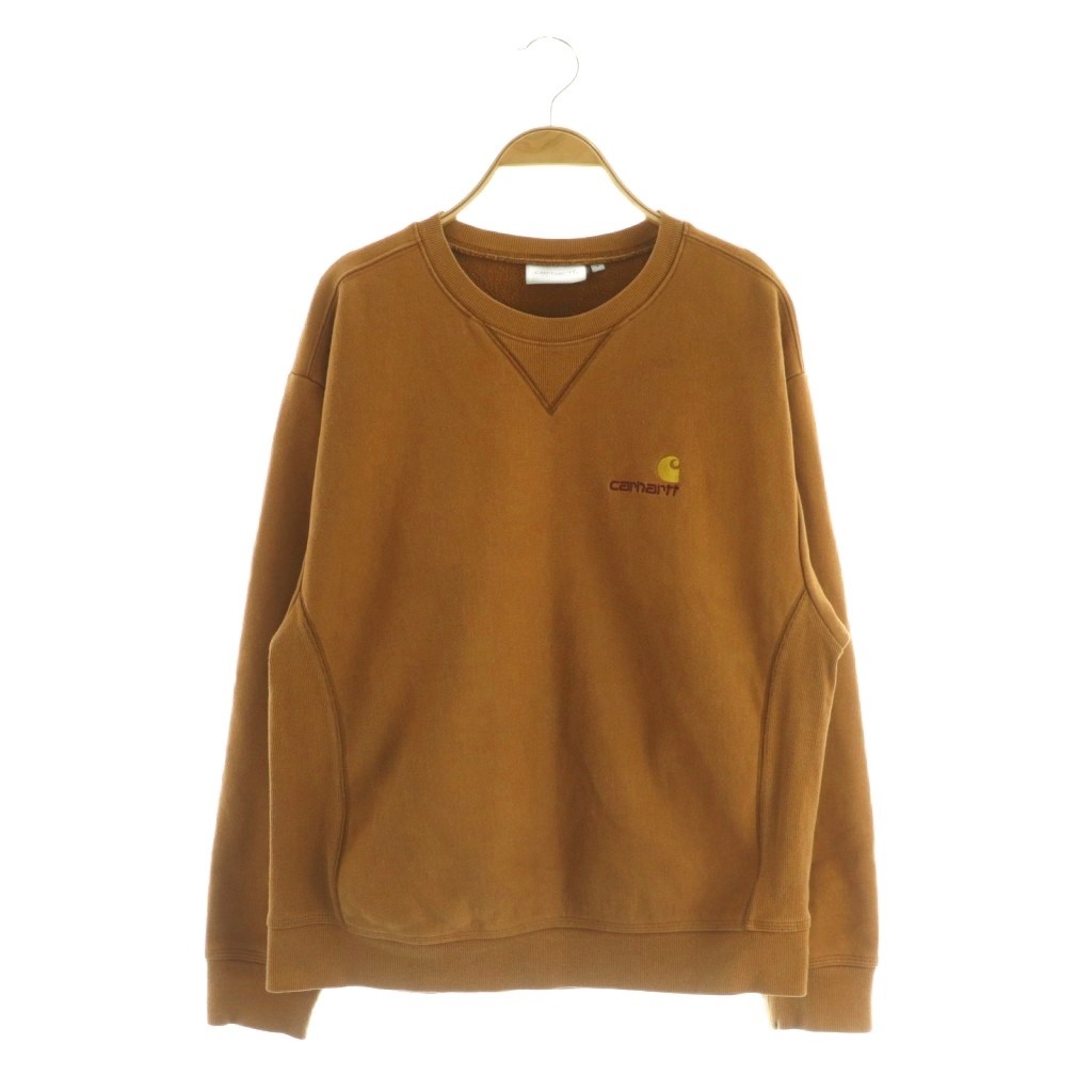 カーハート carhartt American Script Sweat スウェット トレーナー 長袖 裏起毛 ロゴ刺繍 S ブラウン /MY ■OS ■GY06 メンズ  260420
