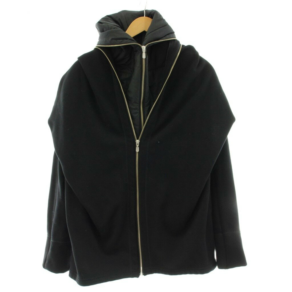 【中古】ダブルスタンダードクロージング ダブスタ DOUBLE STANDARD CLOTHING BOMBERHEAT ジャケット レイヤード F 黒 ブラック /AZ ■GY06 メンズ 【ベクトル 古着】 260422
