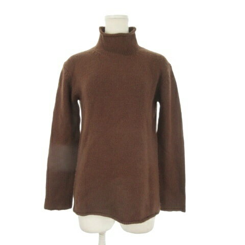 Long-Sleeved Knit - 【中古】ボンポワン BONPOINT ニット セーター カシミヤ 1 茶 ブラウン 無地 タートルネック 長袖 /CK41 ■GY99 レディース 【ベクトル 古着】 260422