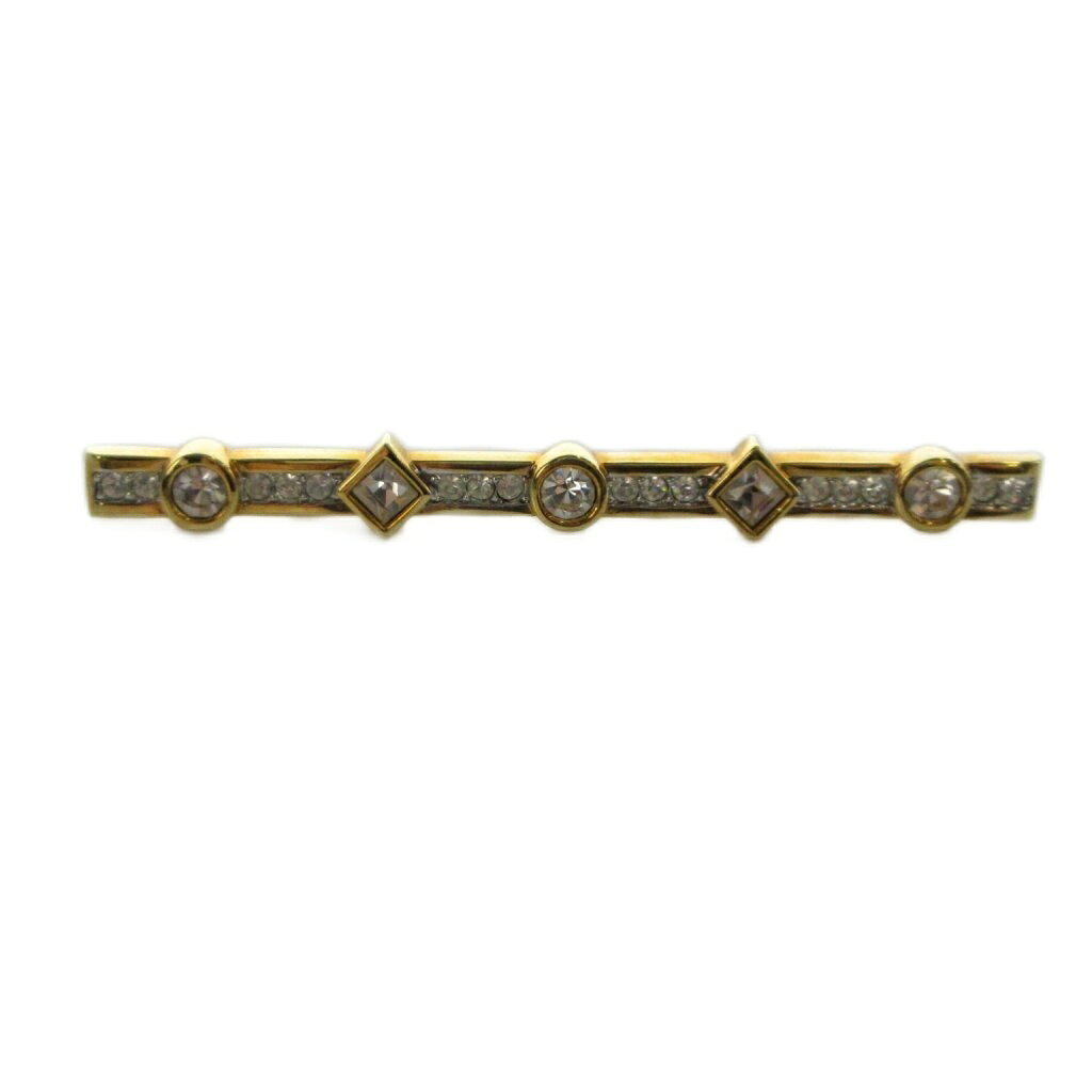【中古】スワロフスキー SWAROVSKI バーブローチ アクセサリー ラインストーン ビ...