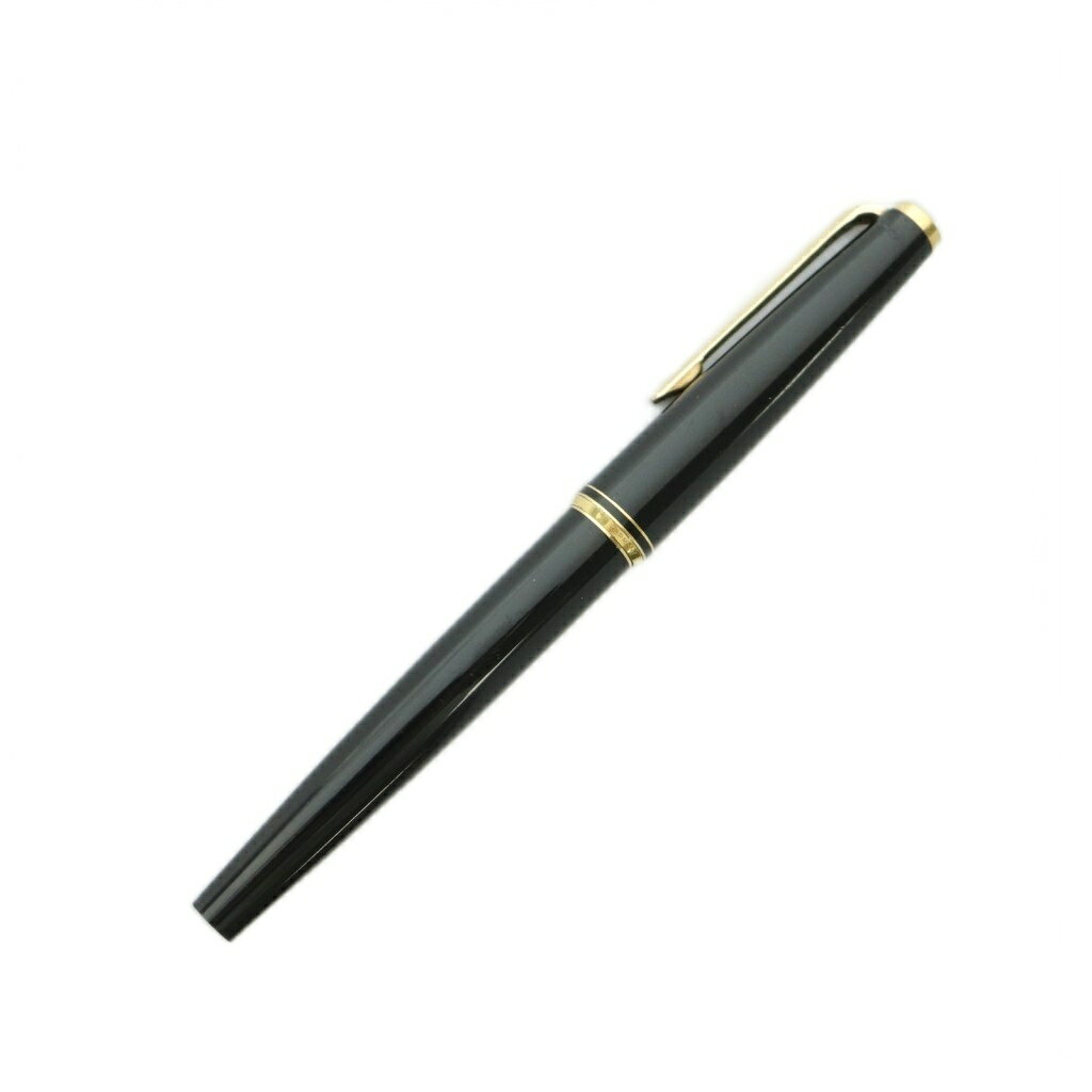 【中古】モンブラン MONT BLANC 万年筆 文房具 筆記用具 ペン先585 14K 黒 ゴール...