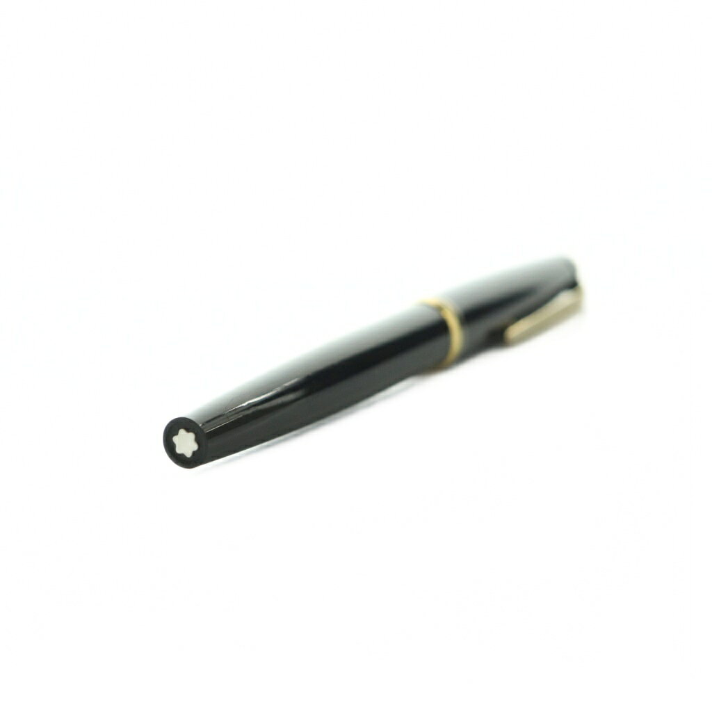 【中古】モンブラン MONT BLANC 万年筆 文房具 筆記用具 ペン先585 14K 黒 ゴール...