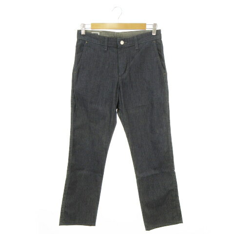 [Used] Edwin EDWIN Denim Pants Jeans Straight Stripe Pattern Size 30 Blue Dark Blue /AH23 ■GY99 Men's [Vector Used Clothing] 260501