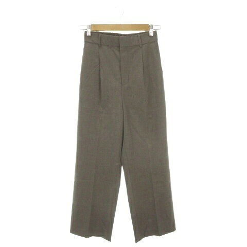 【中古】未使用品 グローバルワーク GLOBAL WORK ウツクシルエット パンツ スラックス S ダークベージュ プリーツ クロップド丈 ストレートシルエット /AH41 ■GY99 レディース 【ベクトル 古着】 260507 vectorpremium-19064297 ブランド古着ベクトルプレミアム店 パッケージ画像