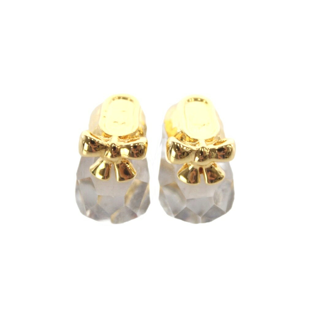 【中古】スワロフスキー SWAROVSKI Childhood Dreams ベビーシューズ リボン 置物 オブジェ ゴールド色 クリア 靴型 /RI ■OS ■GY18 レディース 【ベクトル 古着】 260428 [2]