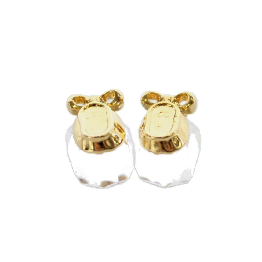 【中古】スワロフスキー SWAROVSKI Childhood Dreams ベビーシューズ リボン 置物 オブジェ ゴールド色 クリア 靴型 /RI ■OS ■GY18 レディース 【ベクトル 古着】 260428 [3]