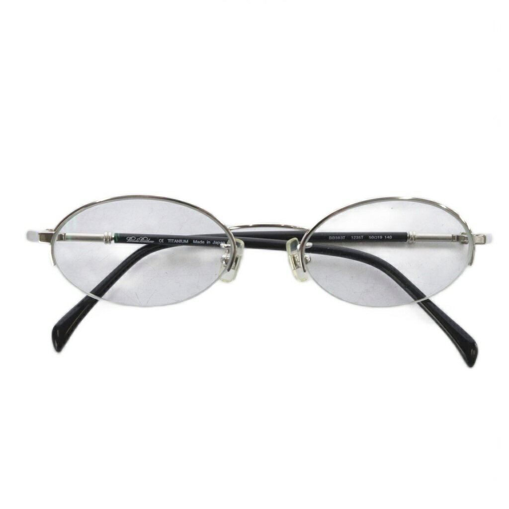 【中古】ブルックスブラザーズ BROOKS BROTHERS 眼鏡 メガネ 度あり 50□19-140 シルバー色 ブラック BB383T /YO20 ■GY18 メンズ 【ベクトル 古着】 260428