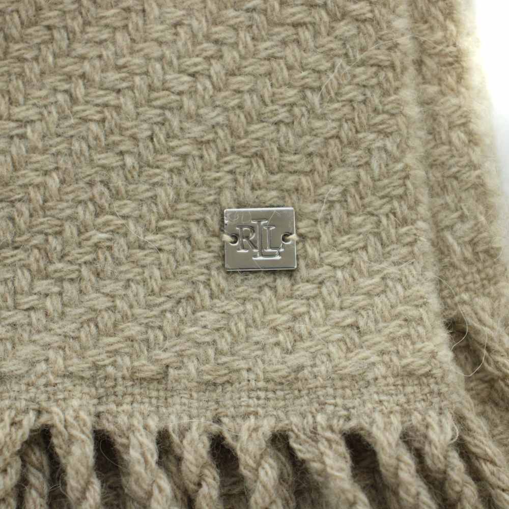 【中古】ローレンラルフローレン LAUREN RALPH LAUREN マフラー ストール ロゴ ベ...