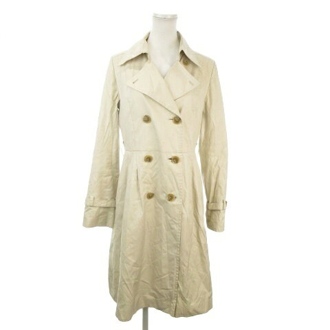 【中古】プロポーション ボディドレッシング PROPORTION BODY DRESSING トレンチコート 3 ライトベージュ 長袖 ダブルブレスト テーラ..
