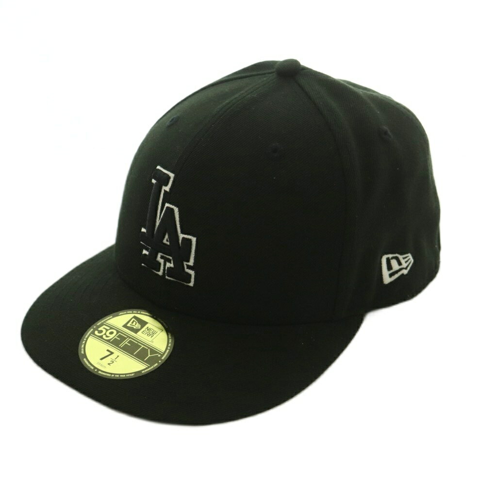 Rakuten - 【中古】ニューエラ NEW ERA 59FIFTY ロサンゼルス ドジャース キャップ 帽子 刺繍 59.6cm 黒 /MI ■GY12 メンズ 【ベクトル 古着】 260526
