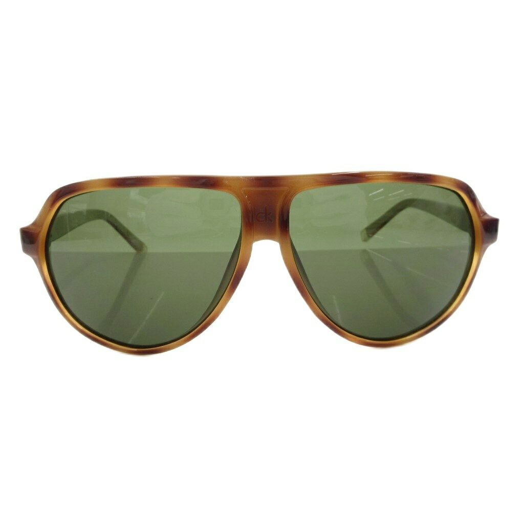 【中古】カルバンクライン CALVIN KLEIN サングラス 61□12 135 茶 ブラウン 緑 グリーン べっ甲柄 3122S /ML ■GY18 メンズ レディース 【ベクトル 古着】 260605(4.0)