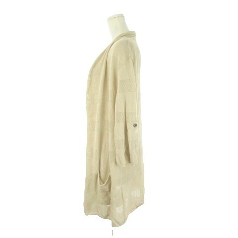 中古 バーバリー ロンドン BURBERRY LONDON トッパーカーディガン F ベージュ 無地 ショールカラー 七分袖 ホ vectorpremium-19204754 ブランド古着ベクトルプレミアム店 サンプル画像3