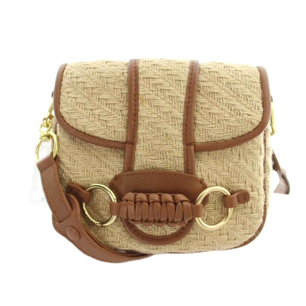 シーバイクロエ SEE BY CHLOE SADDIE サディ ショルダーバッグ サッチェルバッグ かごバッグ 茶 ブラウン ■GY18 /MQ レディース  260610