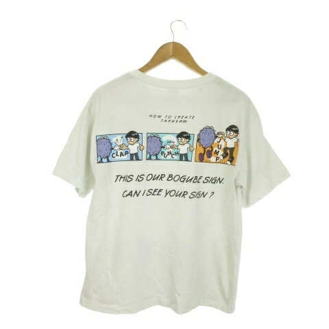 【中古】How To Create TAKUYA∞ UVERworld TAKUYA∞の創り方 Tシャツ L 白 ホワイト 半袖 プリント クルーネック HTCT-24-C02 /AO11 ■GY01 メンズ 【ベクトル 古着】 260623