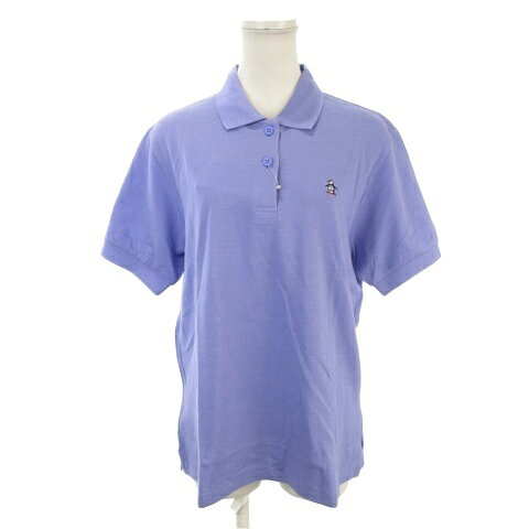 【中古】未使用品 マンシングウェア MUNSINGWEAR Grand Slam ポロシャツ テニス ゴルフ M 紫 パープル ロゴ ワンポイント 襟付き 半袖 /AH34 ■GY99 レディース 【ベクトル 古着】 260616