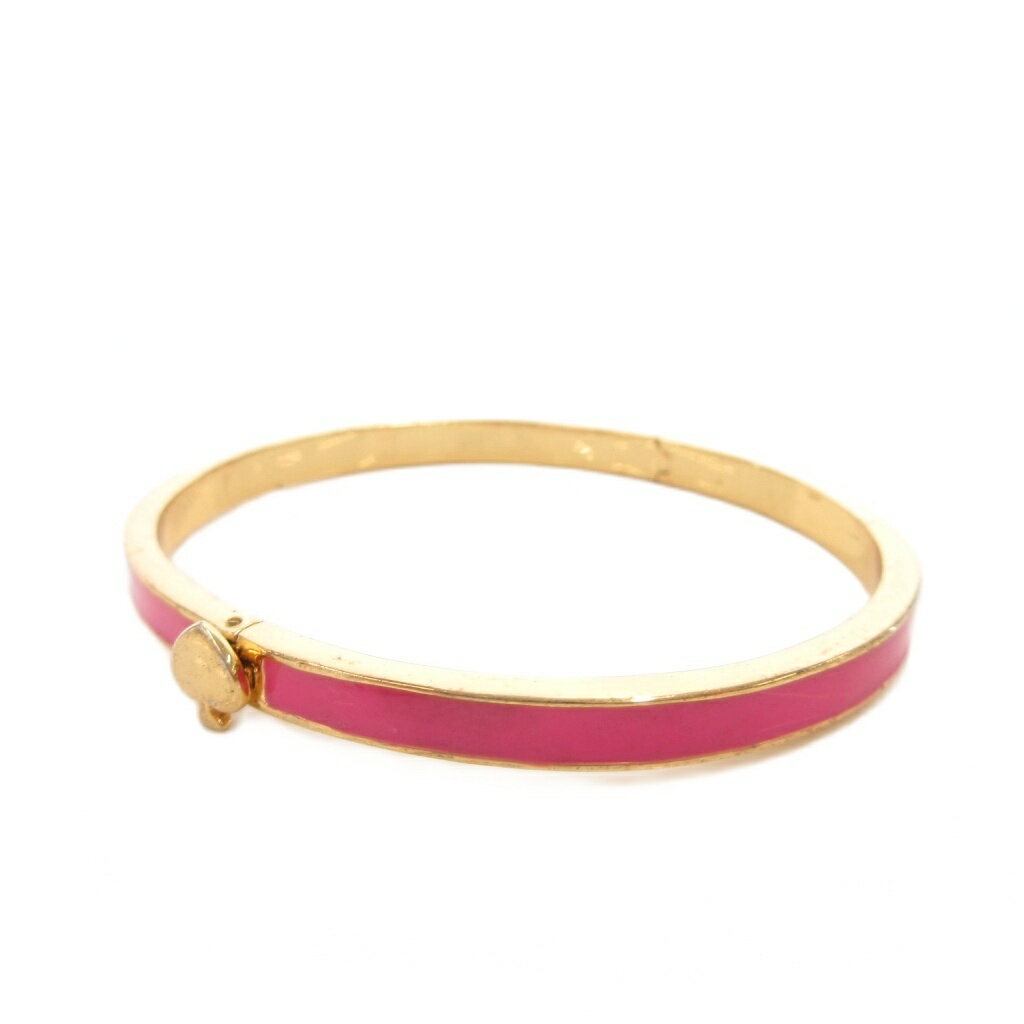 【中古】ケイトスペード KATE SPADE 美品 エブリデー スペード シン エナメル バングル ピンク ゴールドカラー /NL ■GY99 レディース 【ベクトル 古着】 260626
