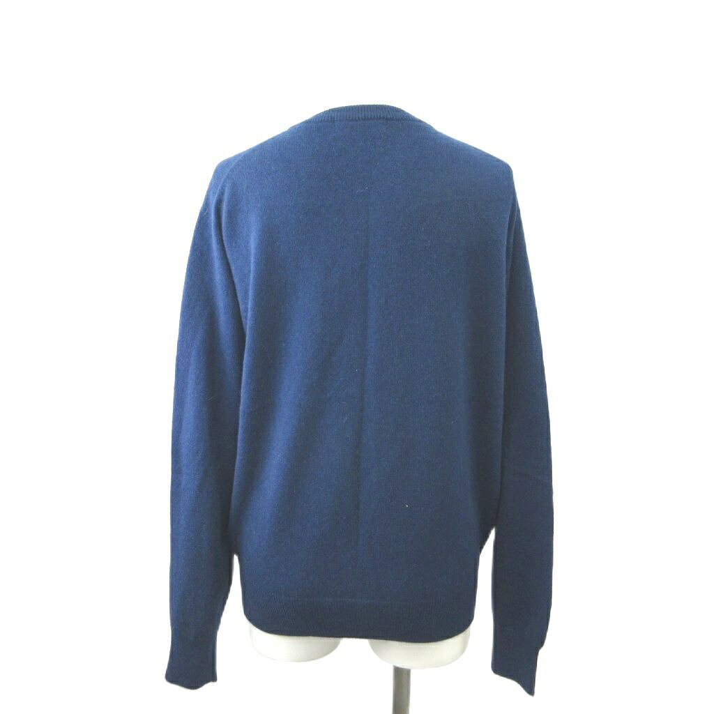 【中古】ノーブランド カーディガン カシミヤ100％ 金ボタン L 青 ブルー 無地 ラウンドネック 長袖 /MD ■GY20 レディース 【ベクトル 古着】 260629 vectorpremium-19228023 ブランド古着ベクトルプレミアム店 サンプル画像2