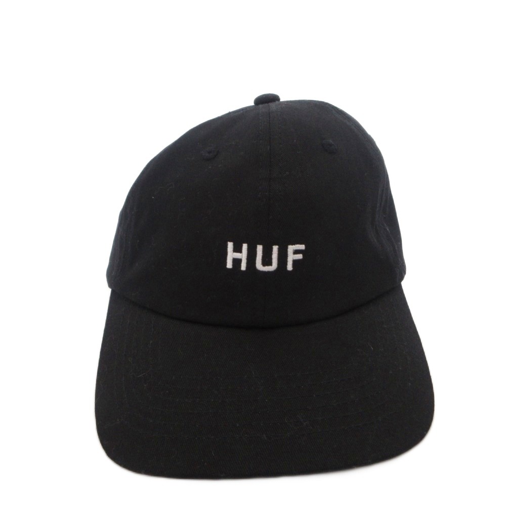 ブランド古着ベクトルプレミアム店の【中古】ハフ HUF 帽子 キャップ ロゴ刺繍 バイカラー O/S 黒 ブラック 白 ホワイト /FF ■GY12 メンズ 【ベクトル 古着】 260706｜アングル2