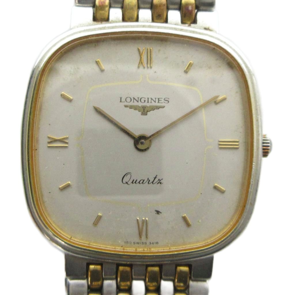 【中古】ロンジン LONGINES 150 3416 腕時計 ウォッチ クォーツ スクエア シルバーカラー ゴールドカラー 銀色 金色 ■GY18 /MQ メンズ 【ベクトル 古着】 260805