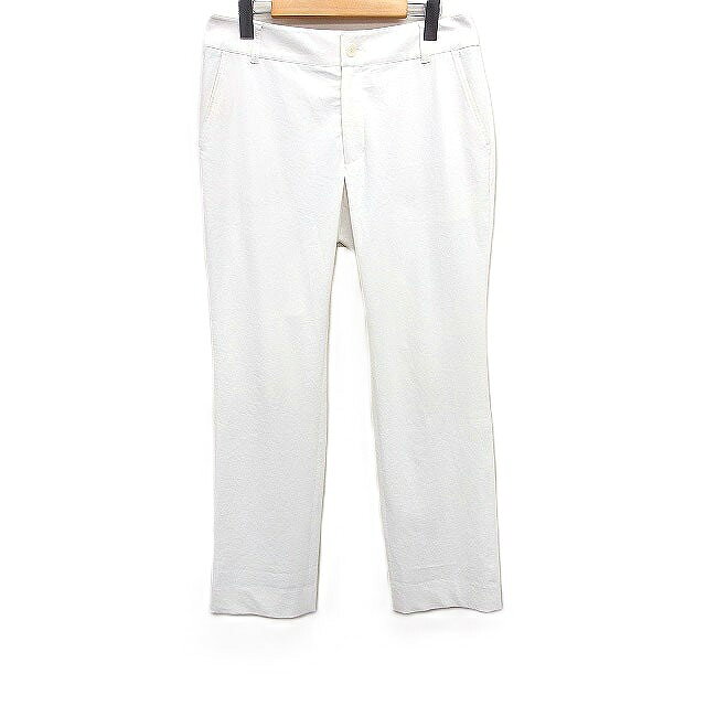 【中古】ポールスチュアート PAUL STUART SPORT ストレート パンツ 無地 ストレッチ ゴルフ 13 ホワイト 白 /FT ■GY12 レディース 【ベクトル 古着】 260706