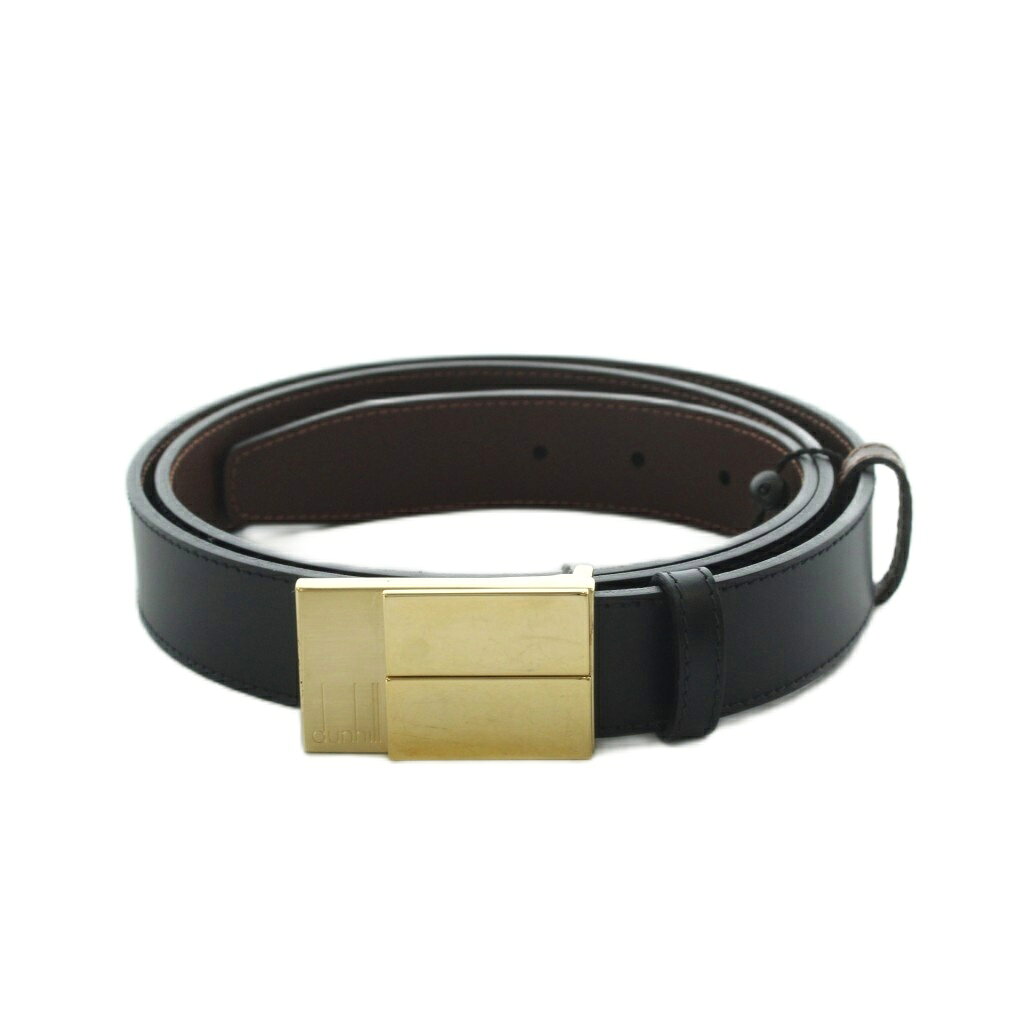 【中古】ダンヒル dunhill ベルト 黒 ブラック バックル式 レザー /RI ■OS ■GY18 ...
