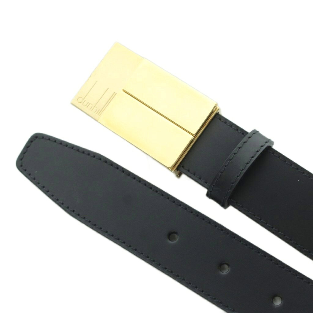 【中古】ダンヒル dunhill ベルト 黒 ブラック バックル式 レザー /RI ■OS ■GY18 ...