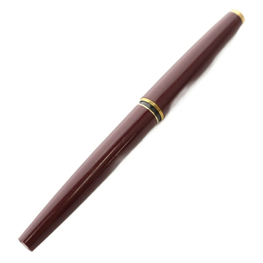 【中古】モンブラン MONT BLANC 万年筆 文房具 ロゴ 585 ボルドー ゴールドカラー ...